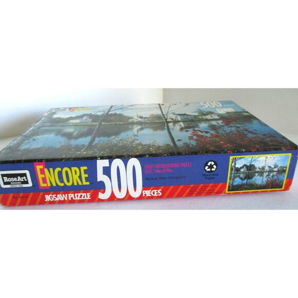 Rose Art Encore 500PC. Jigsaw Puzzle Marlow New Hampshire - Picture 2 of 6